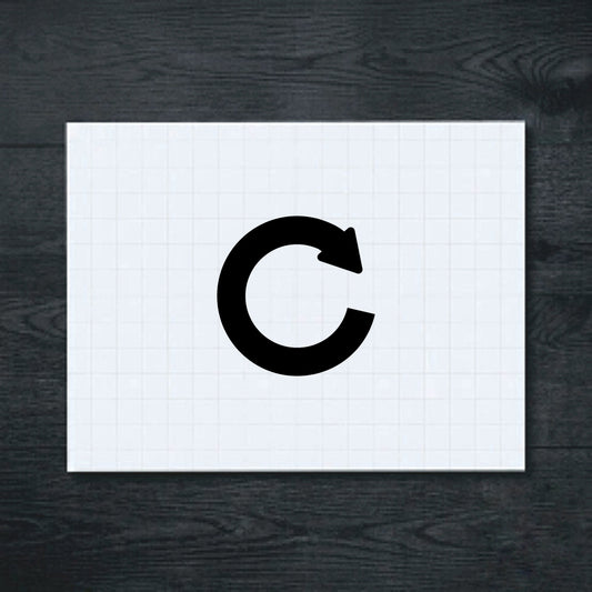 Black circular refresh arrow sticker