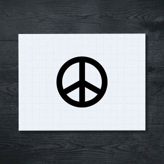 Black classic peace sign vinyl sticker