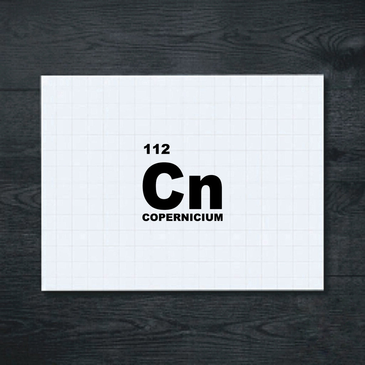 Black Copernicium vinyl sticker