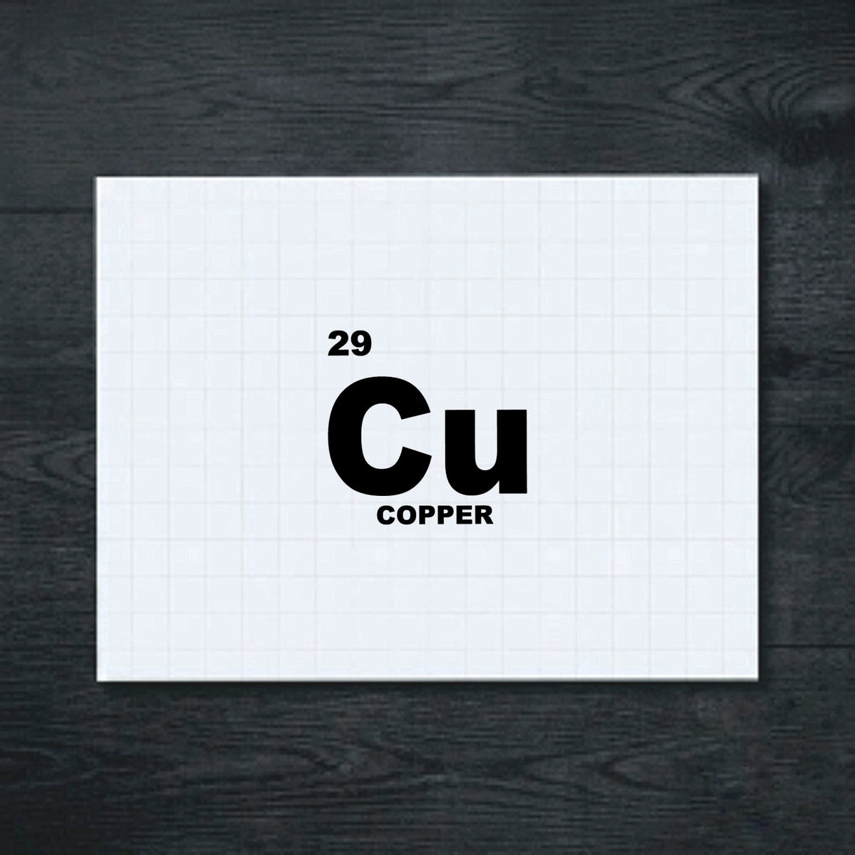 Black Copper element graphic vinyl sticker