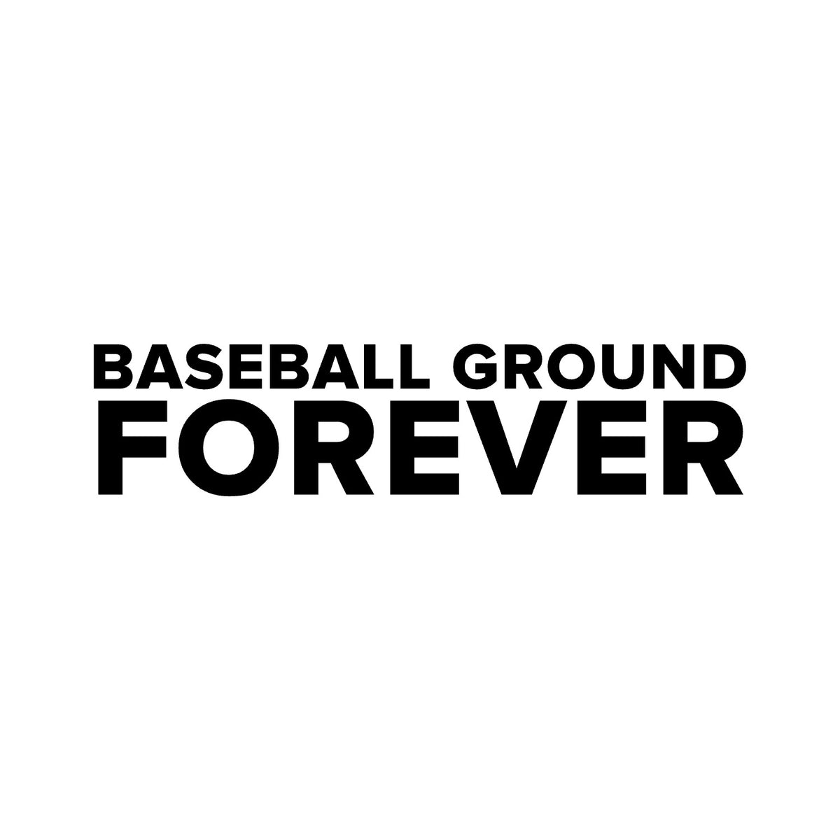 Derby County – BASEBALL GROUND FOREVER Sticker – Car Window Decal – black sticker design on white background
