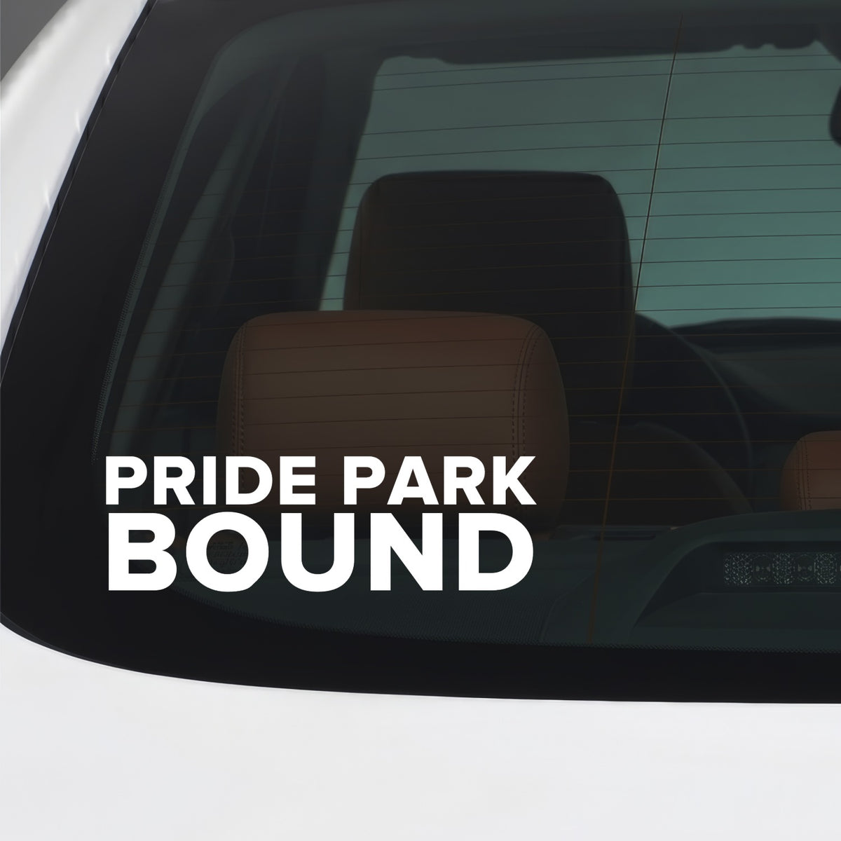 Derby County – PRIDE PARK BOUND Sticker – Car Window Decal – White vinyl car window sticker
