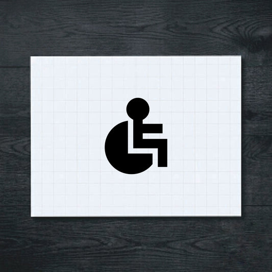 Black Disabled Access Sticker