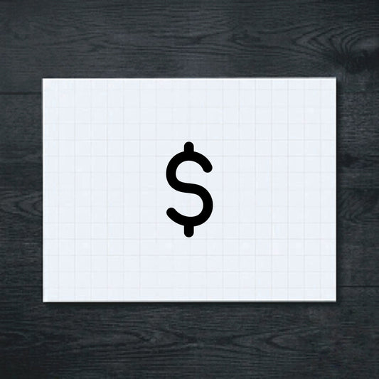 Black Dollar Sign vinyl sticker