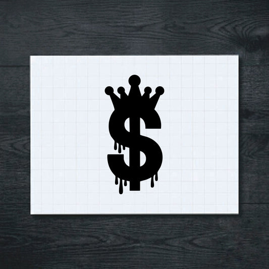 Black dollar sign sticker