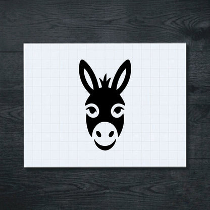 Black donkey face vinyl sticker
