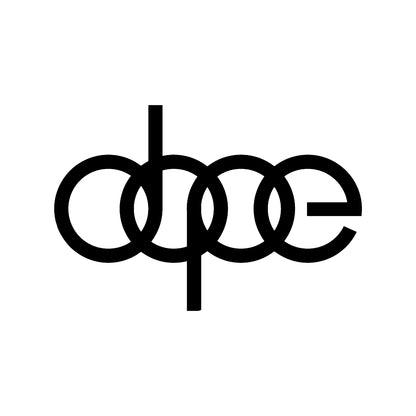 Black Dope rings vinyl sticker design on a white background.