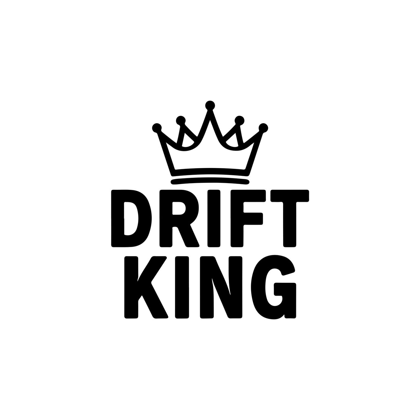 White Drift King 02 car sticker.