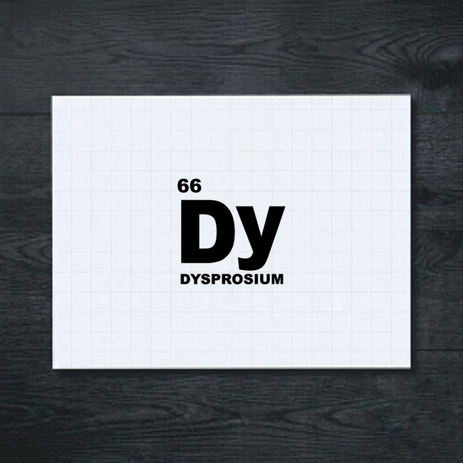 Black Dysprosium vinyl sticker