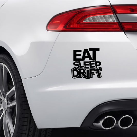 Eat sleep drift 02 black car bumper sticker.