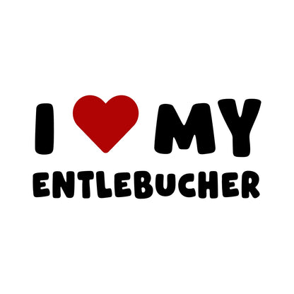 Entlebucher – I LOVE MY DOG Sticker – Car Window Decal – black sticker design on white background