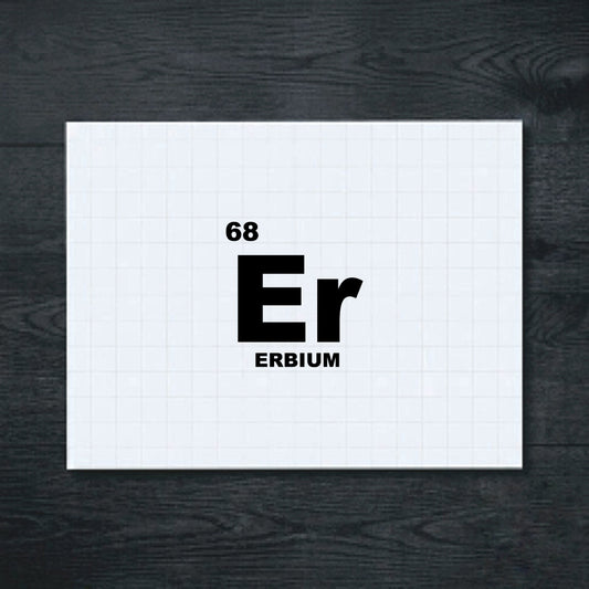 Black Erbium periodic table vinyl sticker
