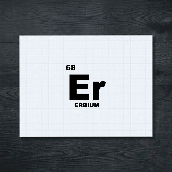 Black Erbium periodic table vinyl sticker