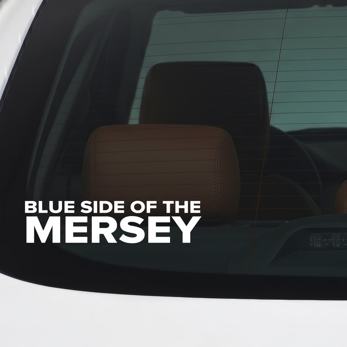 Everton – BLUE SIDE OF THE MERSEY Sticker – Car Window Decal – White vinyl car window sticker