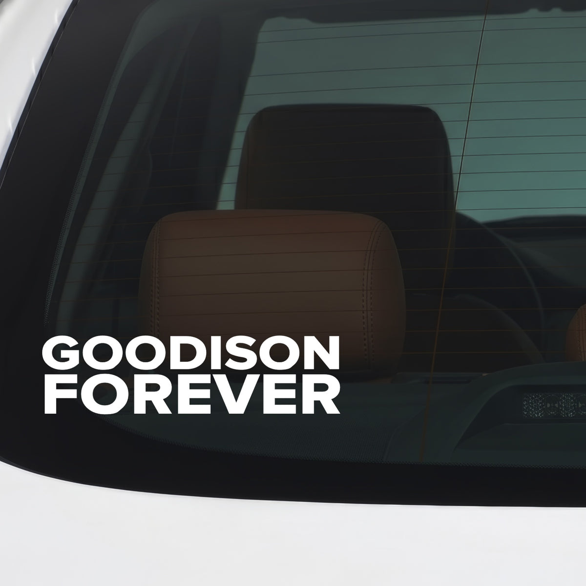 Everton – GOODISON FOREVER Sticker – Car Window Decal – White vinyl car window sticker