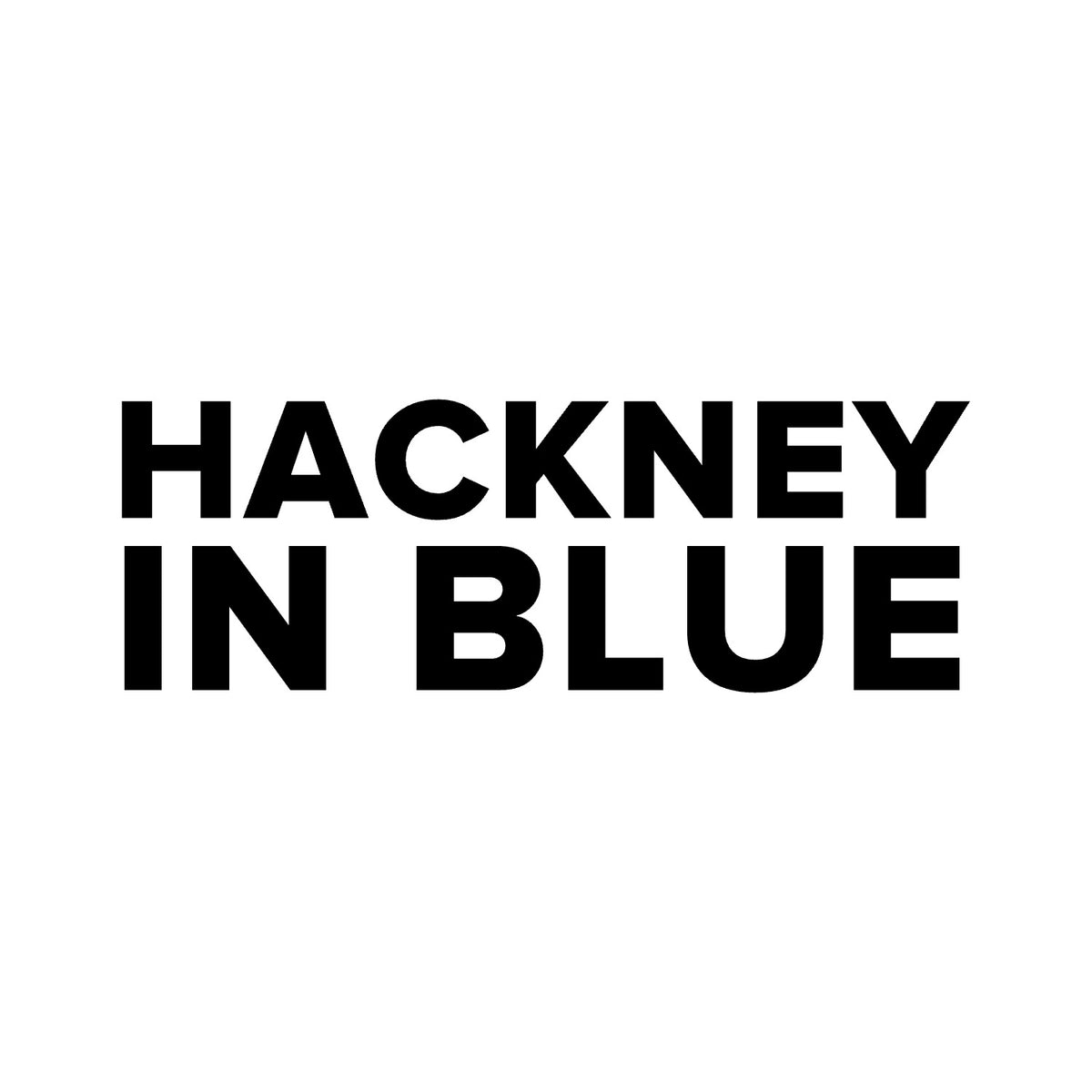 Everton – HACKNEY IN BLUE Sticker – Car Window Decal – black sticker design on white background