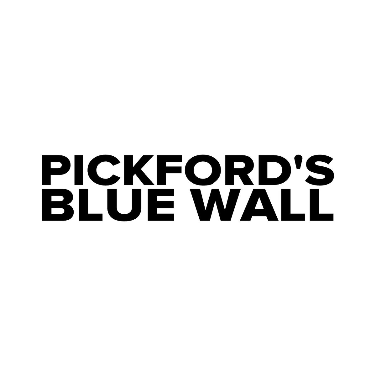 Everton – PICKFORD'S BLUE WALL Sticker – Car Window Decal – black sticker design on white background