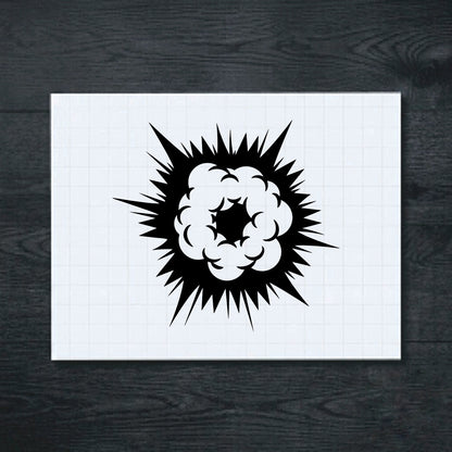 Black explosion graphic vinyl sticker