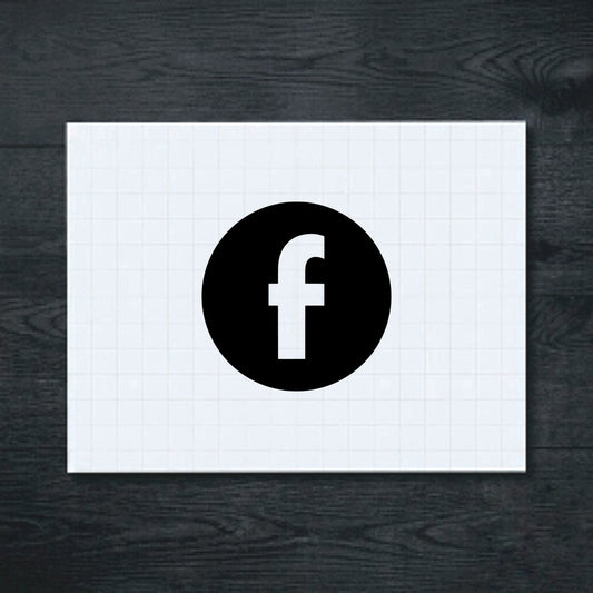 Black Facebook logo sticker
