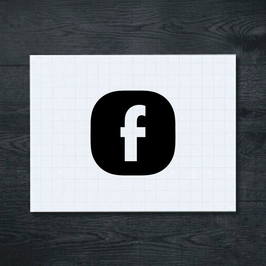 Black the Facebook rounded-square mark vinyl sticker