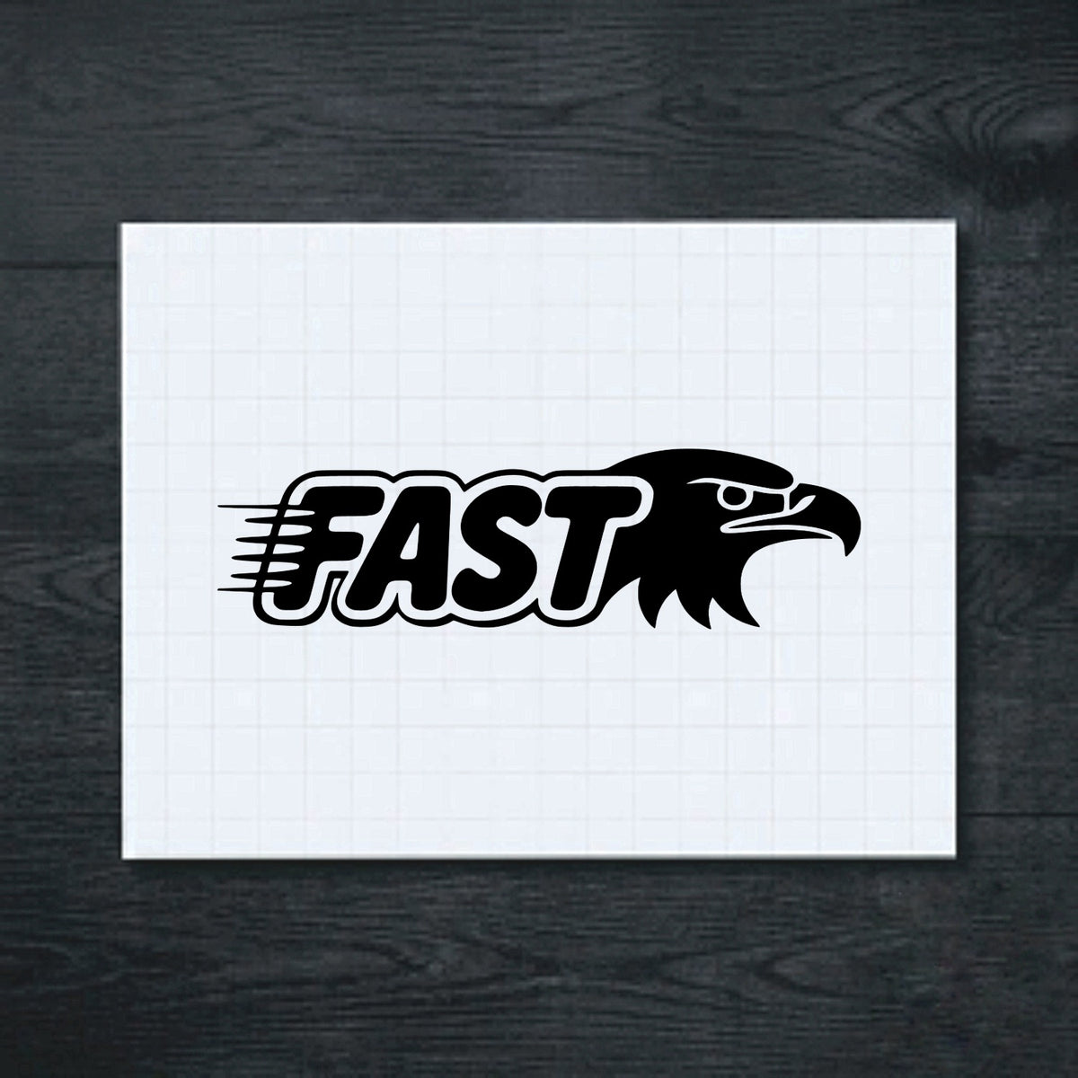 Black FAST Eagle vinyl sticker