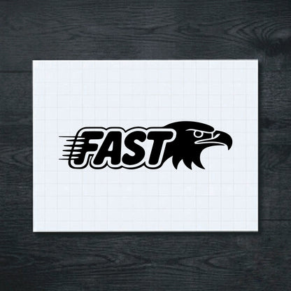 Black FAST Eagle vinyl sticker