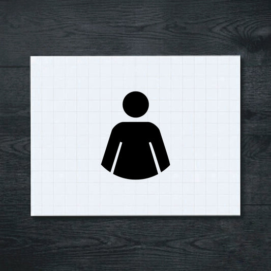 Black female silhouette sticker
