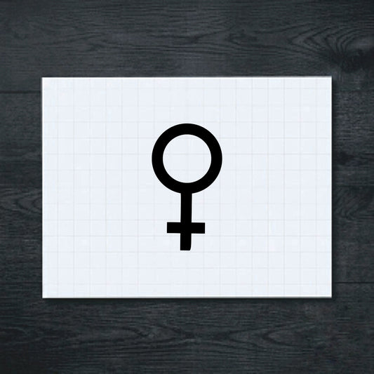 Black female symbol vinyl sticker
