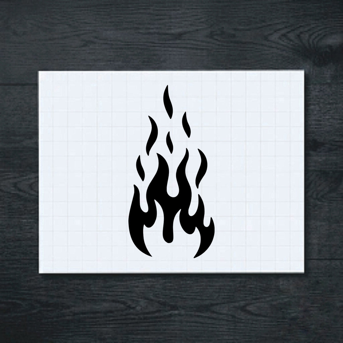 Black Flame Silhouette vinyl sticker