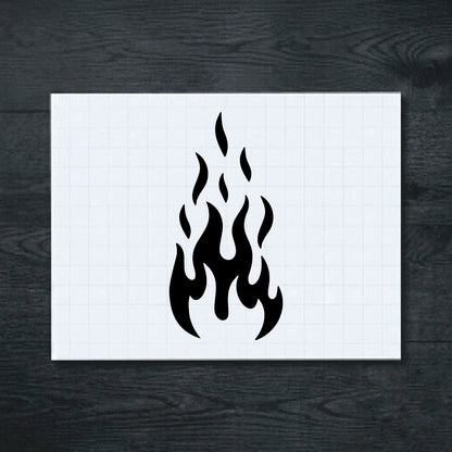 Black Flame Silhouette vinyl sticker