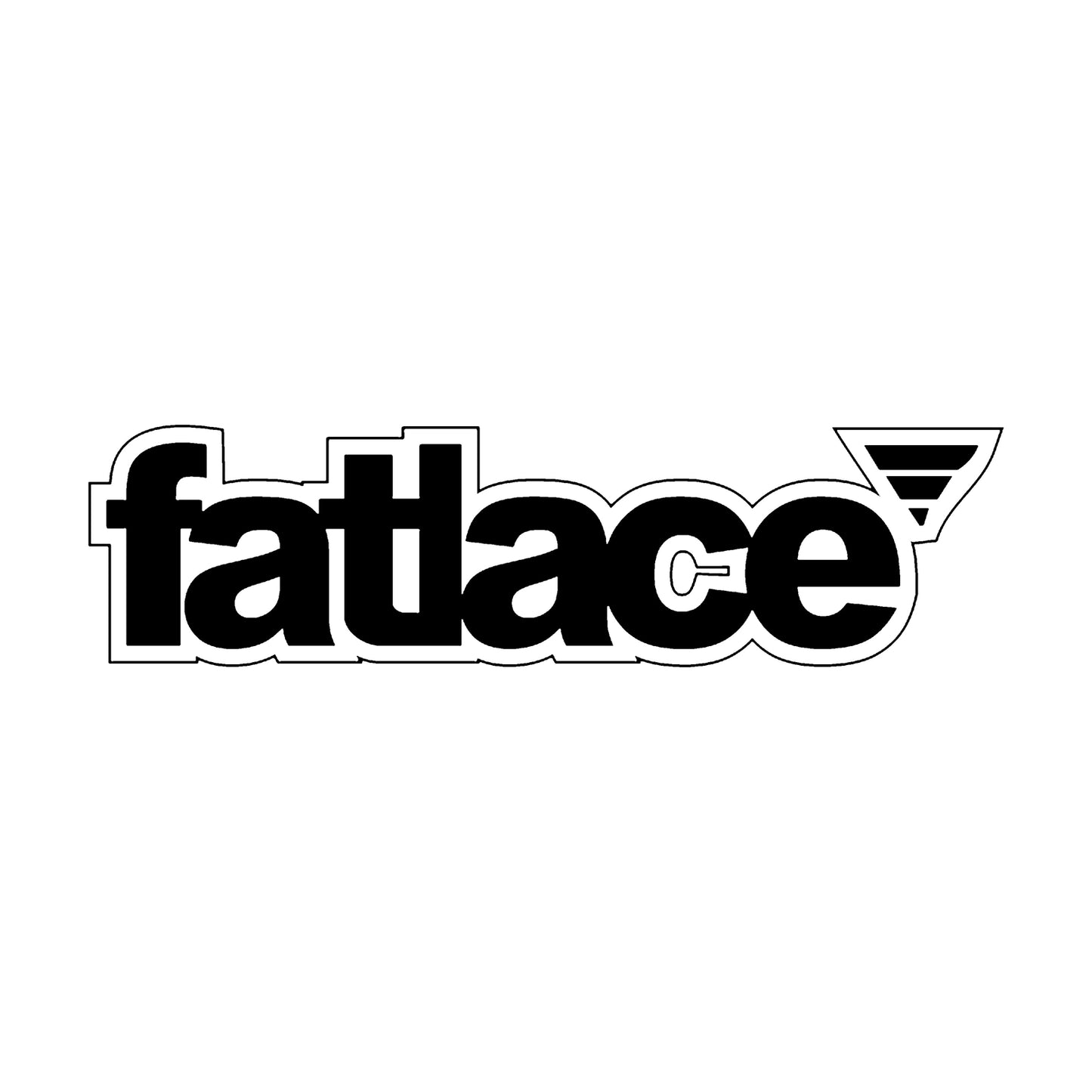 Black Fatlace vinyl sticker decal on a white background.