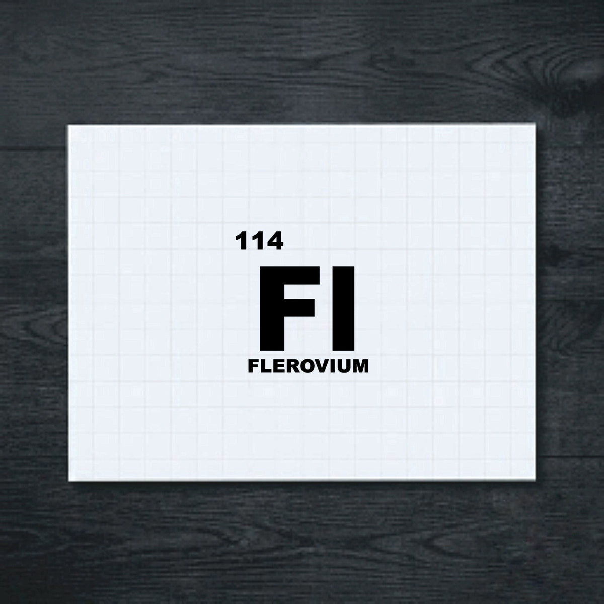 Black Flerovium vinyl sticker