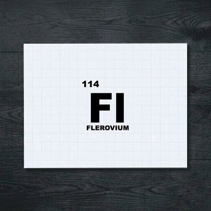 Black Flerovium vinyl sticker