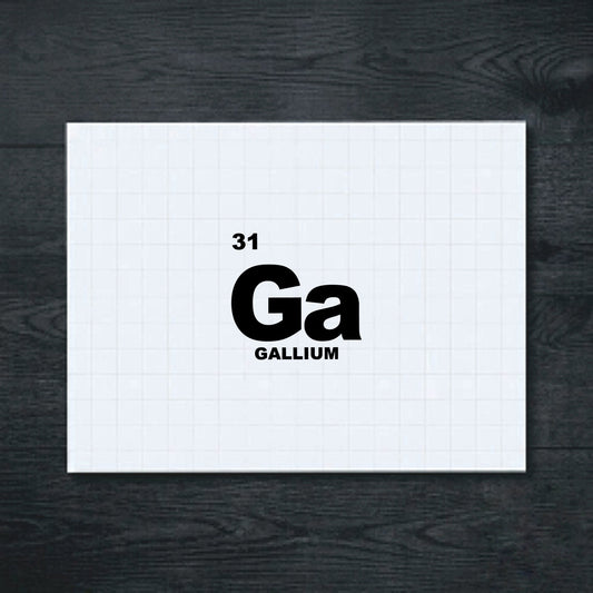 Black Gallium Periodic Table vinyl sticker