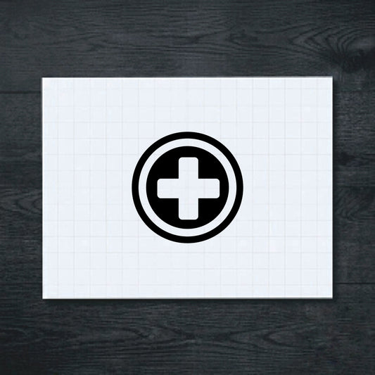 Black geometric cross vinyl sticker