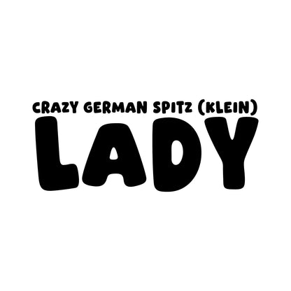 German Spitz (Klein) – CRAZY DOG LADY Sticker – Car Window Decal – black sticker design on white background