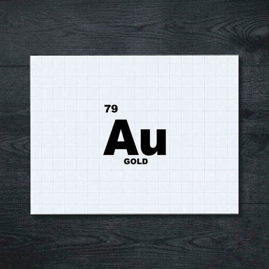 Black Gold Periodic Table vinyl sticker