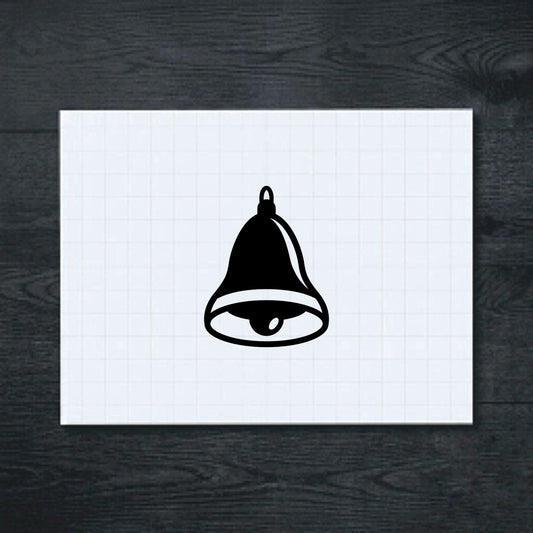 Black Hanging Bell Vinyl Sticker