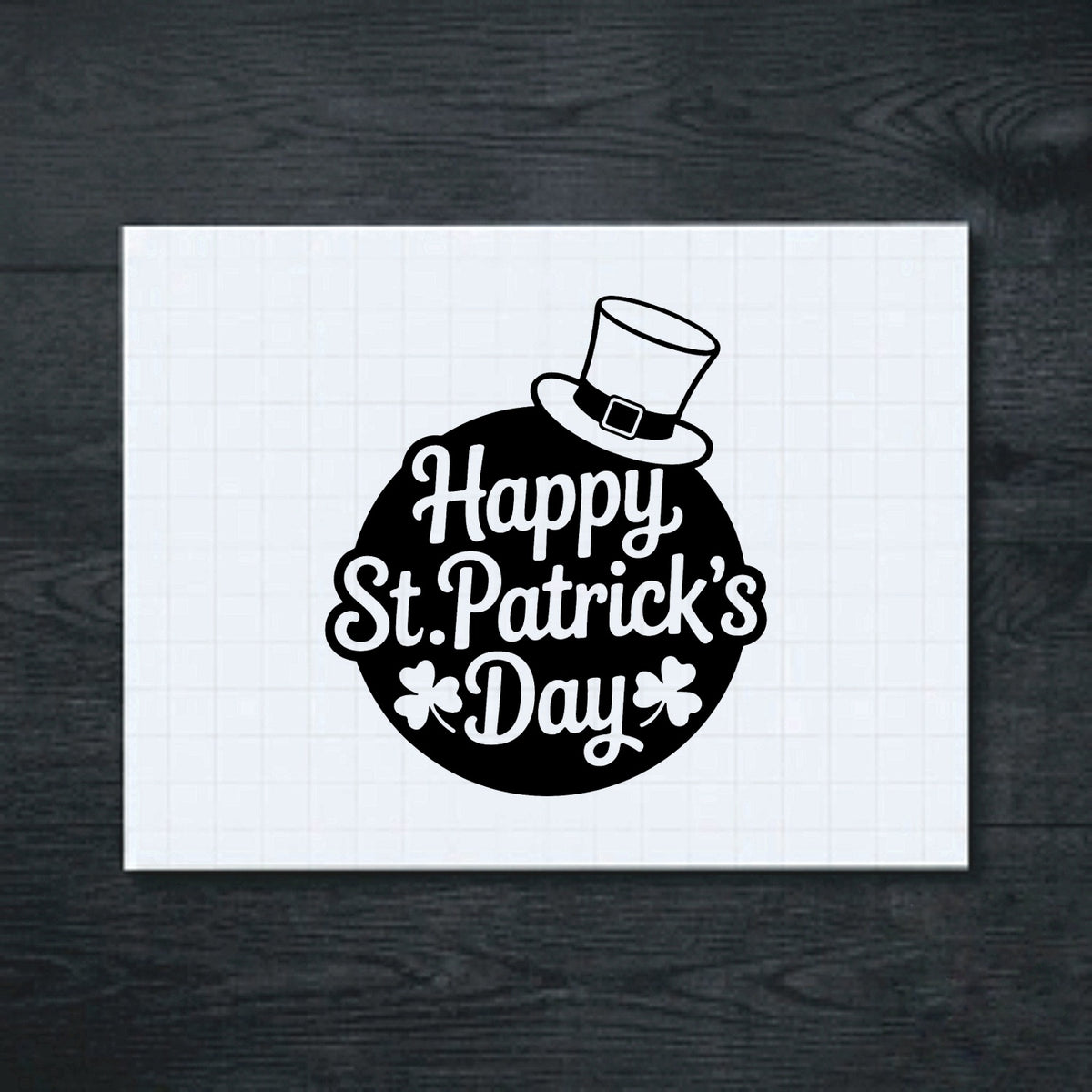Black Happy St. Patrick’s Day vinyl sticker