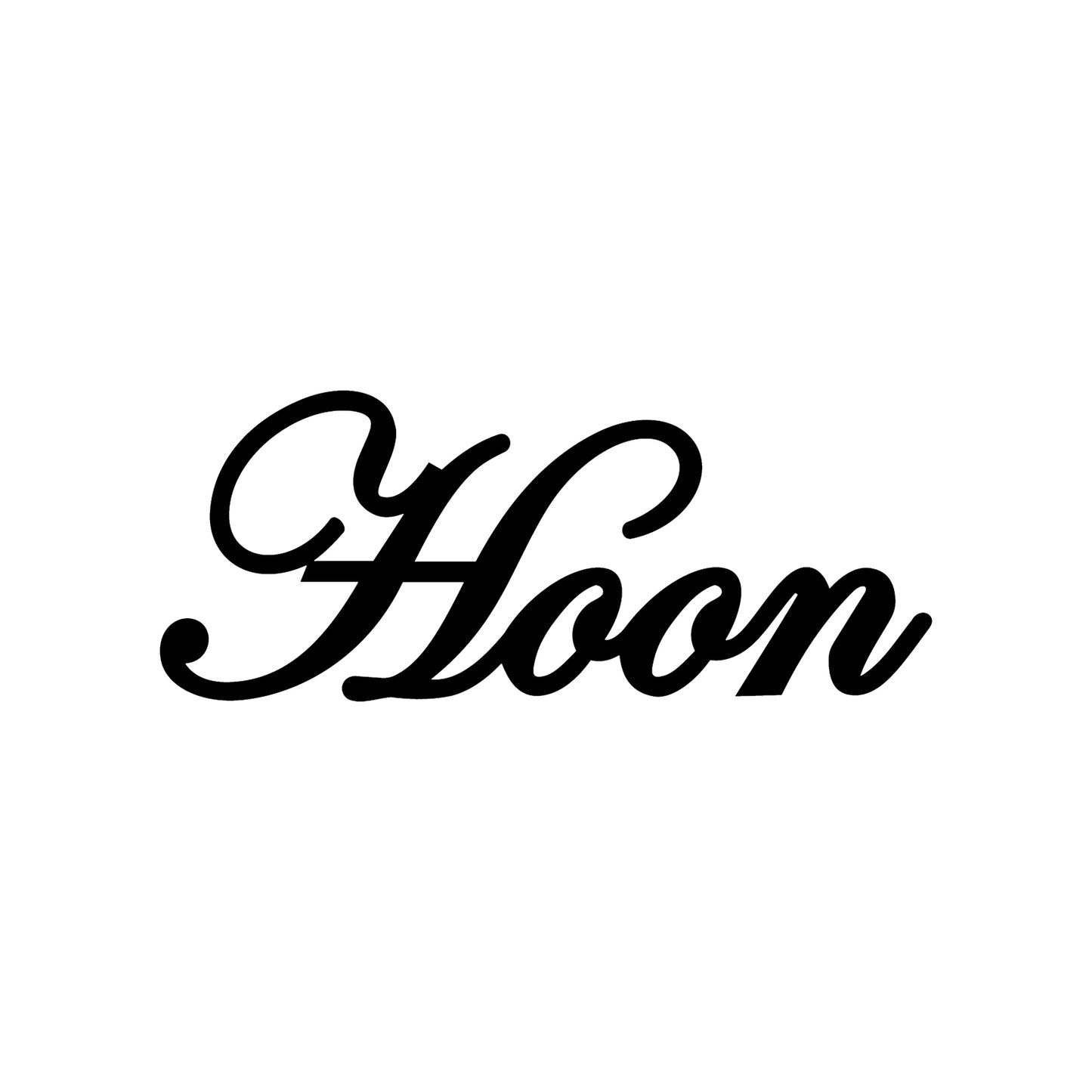 Black Hoon vinyl sticker decal on a white background.
