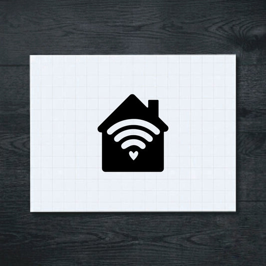 Black House with Wi-Fi vinyl sticker