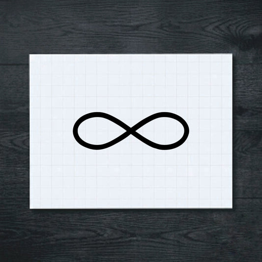 Black infinity symbol vinyl sticker