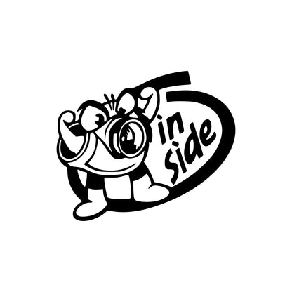 Black Turbo Inside vinyl sticker design on a white background.