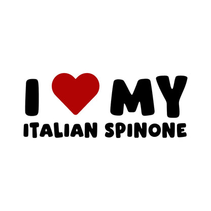 Italian Spinone – I LOVE MY DOG Sticker – Car Window Decal – black sticker design on white background