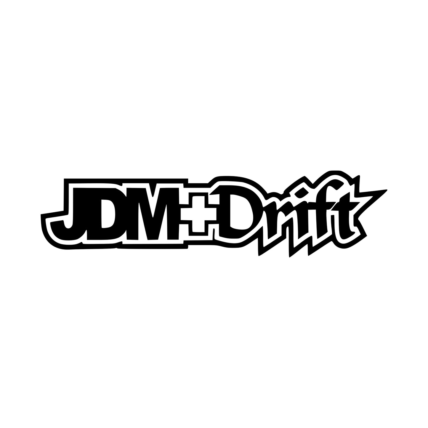 Black JDM Drift vinyl sticker decal on a white background.