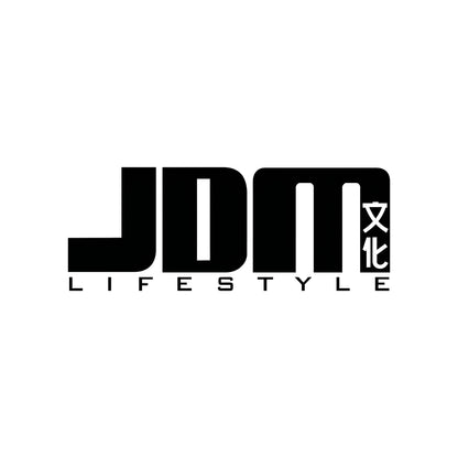 Black JDM lifestyle vinyl sticker design on a white background.