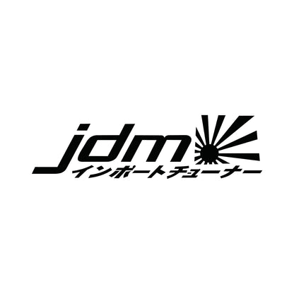 Black JDM rising sun kanji vinyl sticker on a white background.