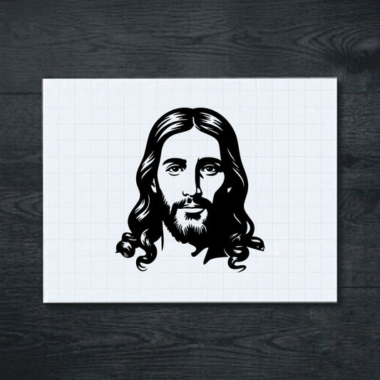 Black Jesus face vinyl sticker