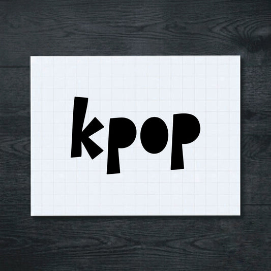 Black KPOP vinyl sticker