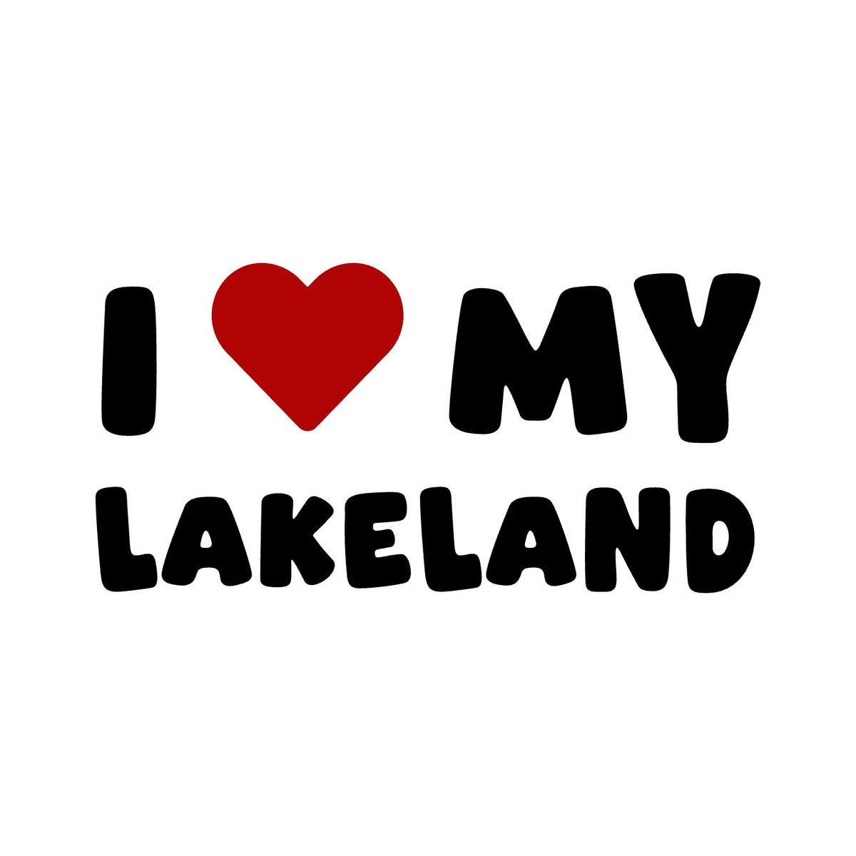 Lakeland – I LOVE MY DOG Sticker – Car Window Decal – black sticker design on white background